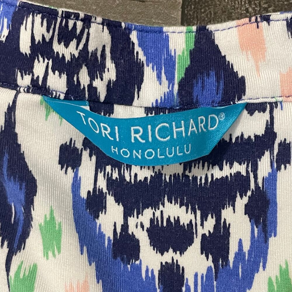 Tori Richard Honolulu V-Neck Shift Dress Tropical Fish Print Size L Multicolor - Picture 8 of 10